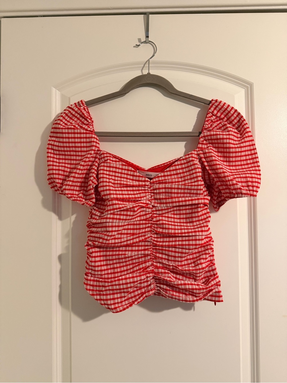 MANGO Red & White Top